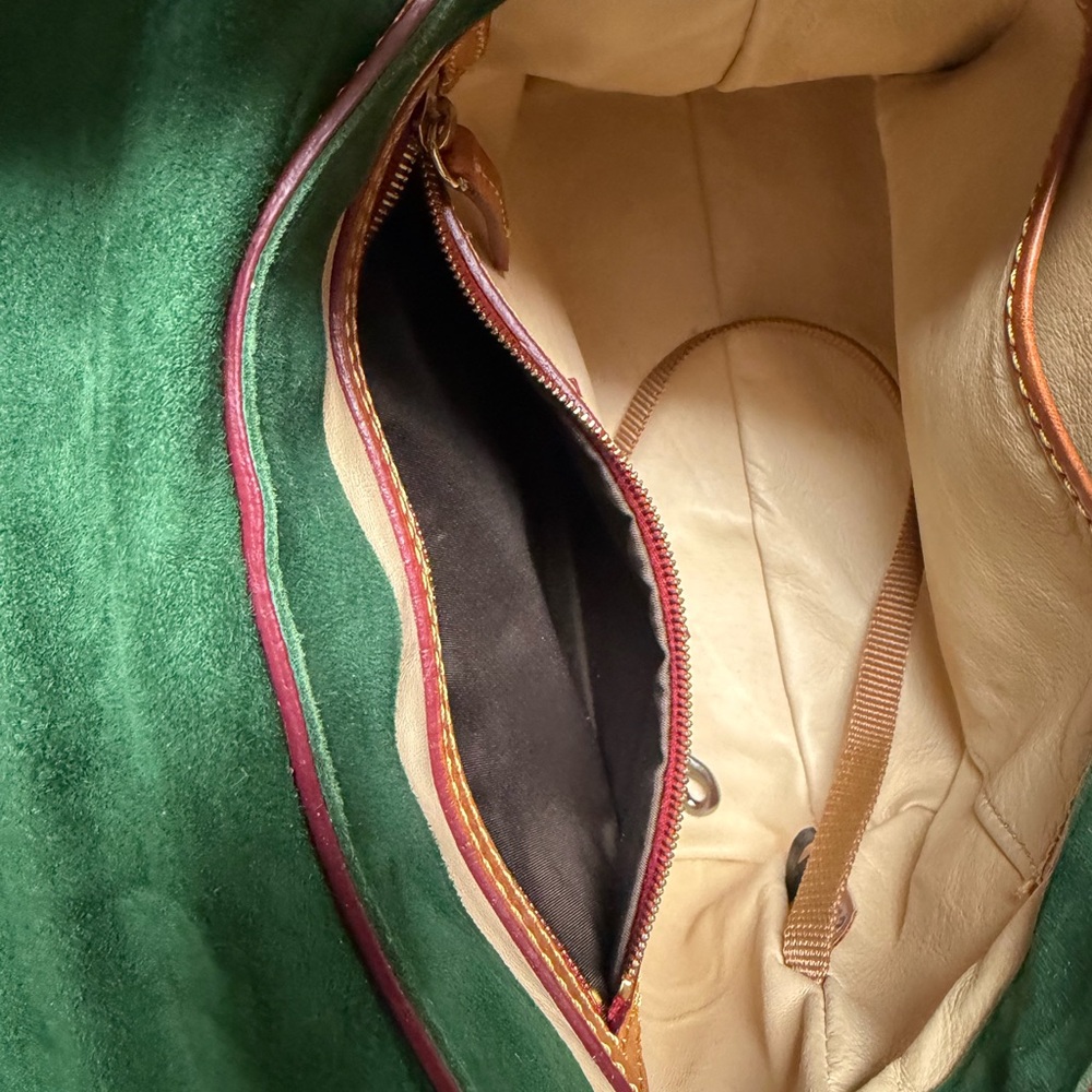 Dooney & Bourke Brown Leather Crossbody with Brass Hardware - Picture 5 of 6